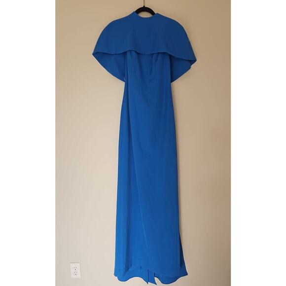 Teri Jon Cape Column Gown in Crepe – Size 2 - Picture 2 of 5